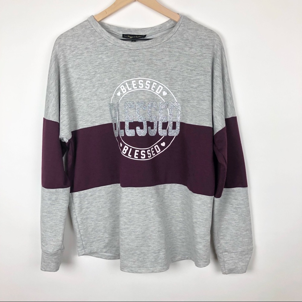 🦋 Rags II Riches Blessed Pullover sweatshirt Top